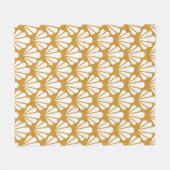 Art Deco Seamless Pattern. Geometric Floral decora フリースブランケット (正面(横))