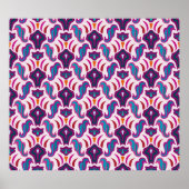 Art deco seamless pattern illustration ポスター (正面)