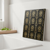 Art Deco Seamless Starburst Geometric Pat#8 ID1196 タイル