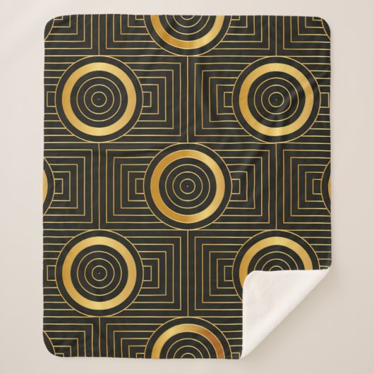 Art Deco seamless vintage wallpaper pattern シェルパブランケット (正面)