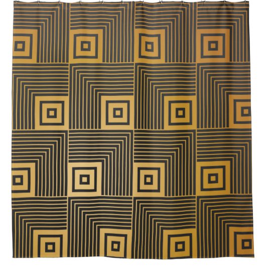 Art Deco seamless vintage wallpaper pattern シャワーカーテン (正面)