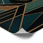 Art Deco Sheriff Poster - Geometric Cowboy Silhoue ポスター (角)