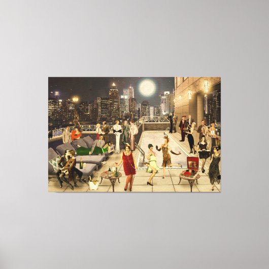 Art Déco Skyline キャンバスプリント (正面)