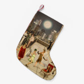 Art Déco Skyline スモールクリスマスストッキング (正面 (吊り時))