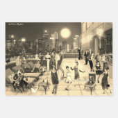 Art Déco Skyline ラッピングペーパーシート (正面3)