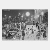 Art Déco Skyline ラッピングペーパーシート (正面2)