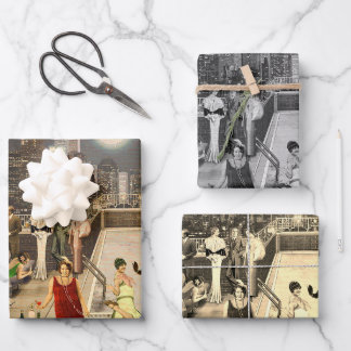 Art Déco Skyline ラッピングペーパーシート