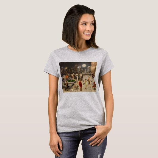 Art Déco Skyline Tシャツ (正面フル)