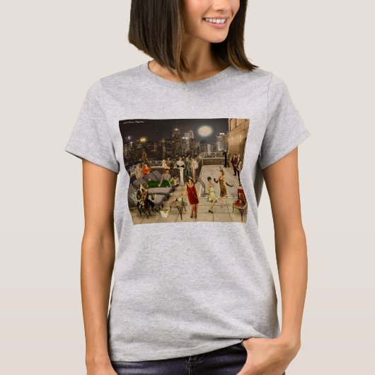 Art Déco Skyline Tシャツ (正面)