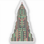Art Deco Skyscraper Sticker シール (正面)