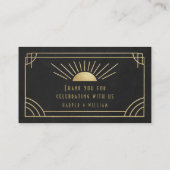 Art Deco Social & Thank You Cards 名刺 (裏面)