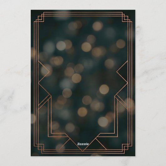 Art Deco Speakeasy Murder Mystery Christmas Party 招待状 (裏面)