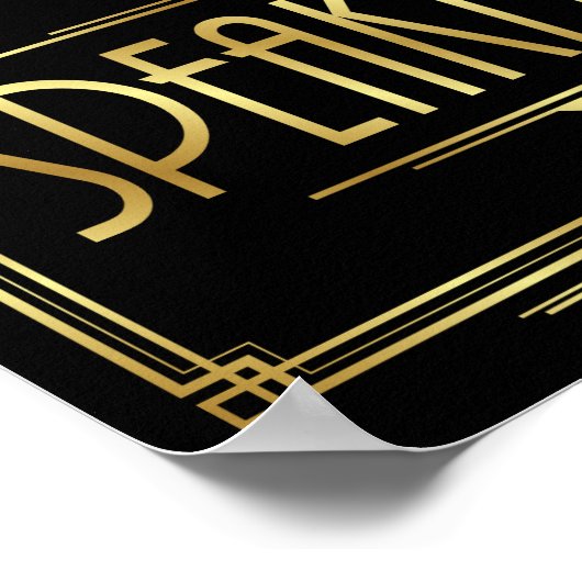 Art Deco SPEAKEASY Sign Print ポスター (角)