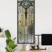 art deco standed glass window poster from 8.99 ポスター (ホームオフィス)