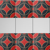 art deco   star in red  and black  タイル