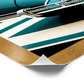 Art Deco Streamlined Car Poster ポスター (コーナー)