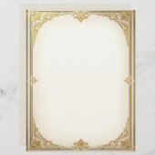 Art Deco Style Frame Stationery Paper レターヘッド (正面/裏面)