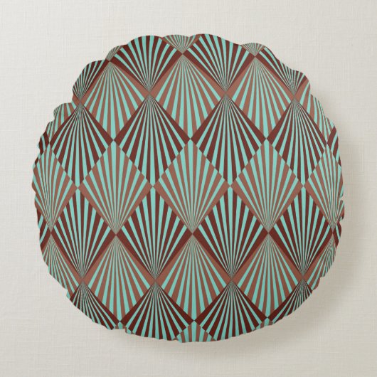 Art Deco style seamless pattern texture ラウンドクッション (正面)