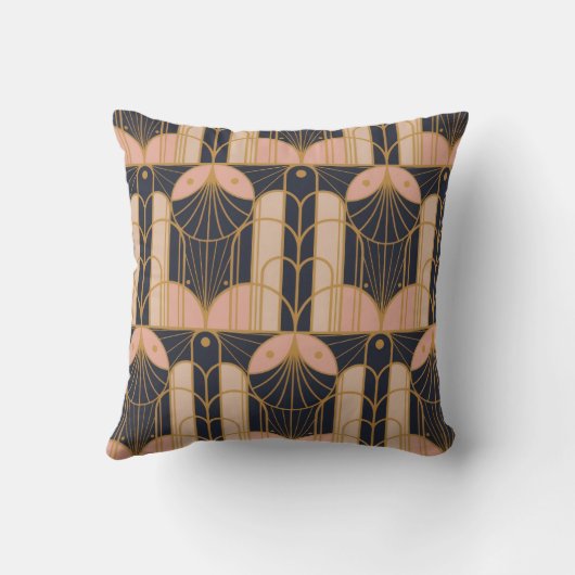 Art Deco style Throw Pillow クッション (裏面)