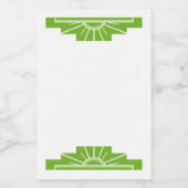 Art deco sun element in lime green フードラベル (シングルラベル)