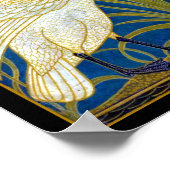 Art Deco Swans ポスター (角)
