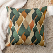 Art Deco Teal & Gold Geometric Pattern (4) クッション (ブランケット)