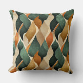 Art Deco Teal & Gold Geometric Pattern (4) クッション (正面)