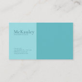 Art Deco Teal Scallop Frame Geometric Modern 名刺 (裏面)