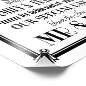 art deco, Thank You sign,'s sign 結婚 BLACK文字 フォトプリント (角)