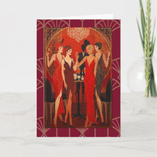 Art Deco - The ladies in red カード