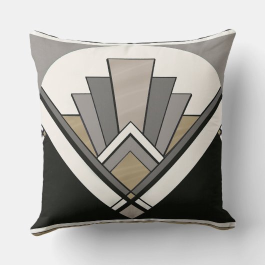 Art Deco Throw Pillow クッション (裏面)