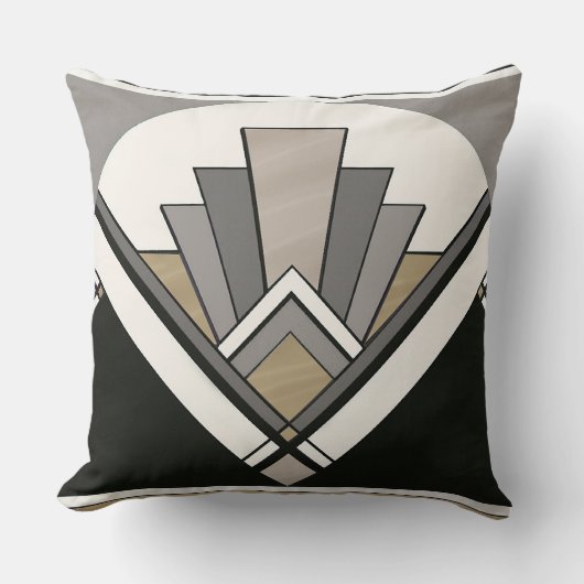 Art Deco Throw Pillow クッション (正面)