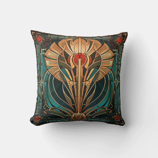 Art Deco Throw Pillow クッション (正面)