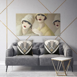 Art Deco Throw Pillow クッション