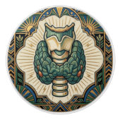 Art Deco thyroid biology medical vintage  セラミックノブ (正面)