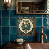 Art Deco thyroid biology medical vintage  タイル