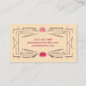 Art Deco Ticket Business Card by Elaine Leon 名刺 (裏面)
