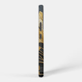 Art Deco Timeless Black Gold Monogram / Initial Samsung Galaxyケース (右側面)