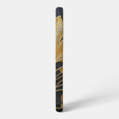 Art Deco Timeless Black Gold Monogram / Initial Samsung Galaxyケース (左側面)