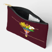 Art Deco Vase with Golden Flowers アクセサリーポーチ (見開き)