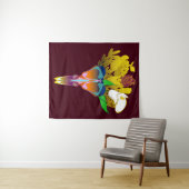 Art Deco Vase with Golden Flowers タペストリー (インサイチュ(横))