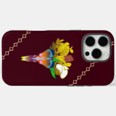 Art Deco Vase with Golden Flowers Case-Mate iPhoneケース (裏面 (横))