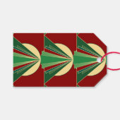 Art Deco Vintage Geometric Christmas ギフトタグ (正面(横))