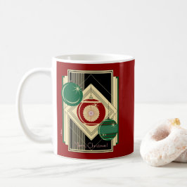 Art Deco Vintage Ornaments Christmas  コーヒーマグカップ