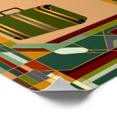 Art Deco Vintage Travel Print ポスター (角)