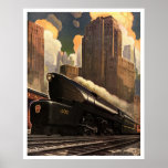 Art Deco Vintage US Railway Poster print ポスター<br><div class="desc">Art Deco Vintage US Railway Poster print</div>
