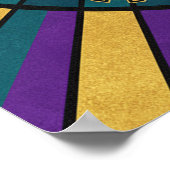 Art Deco Violinist Poster Purple and Gold Flapper  ポスター (角)