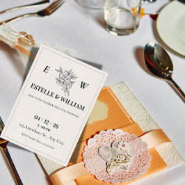 Art Deco Wedding Invitation Template 招待状