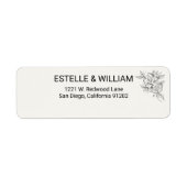 Art Deco Wedding Return Address Label  ラベル (正面)