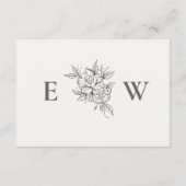 Art Deco Wedding RSVP Card  (裏面)